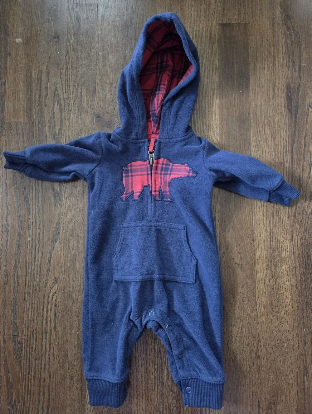 Carters Boys 3M Fleece Bear Romper